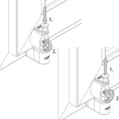 Vérrou de fenêtre coulissante Abus blanc