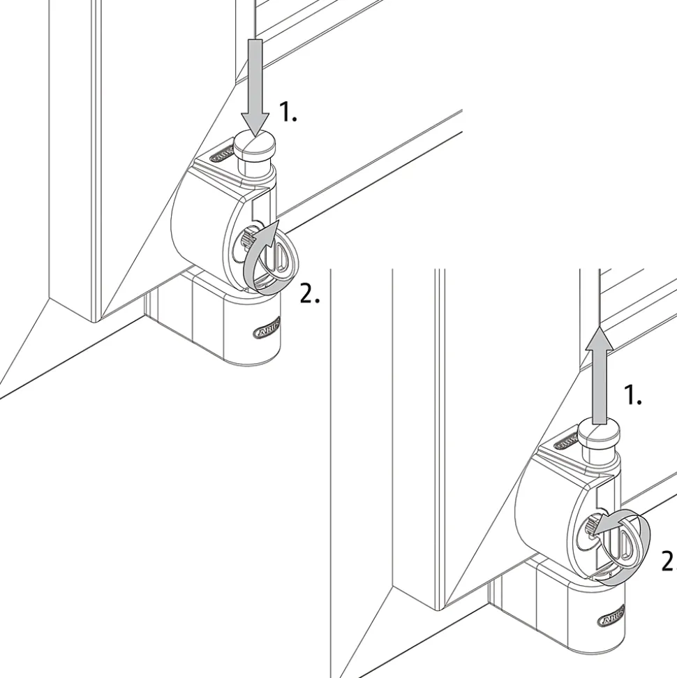 Vérrou de fenêtre coulissante Abus blanc