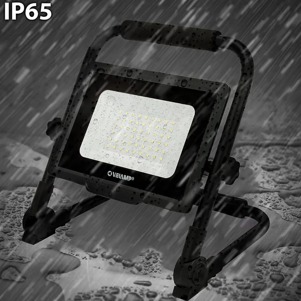 WAINGRO 50W : Projecteur de travail LED SMD 50W avec support de terre et câble 3m