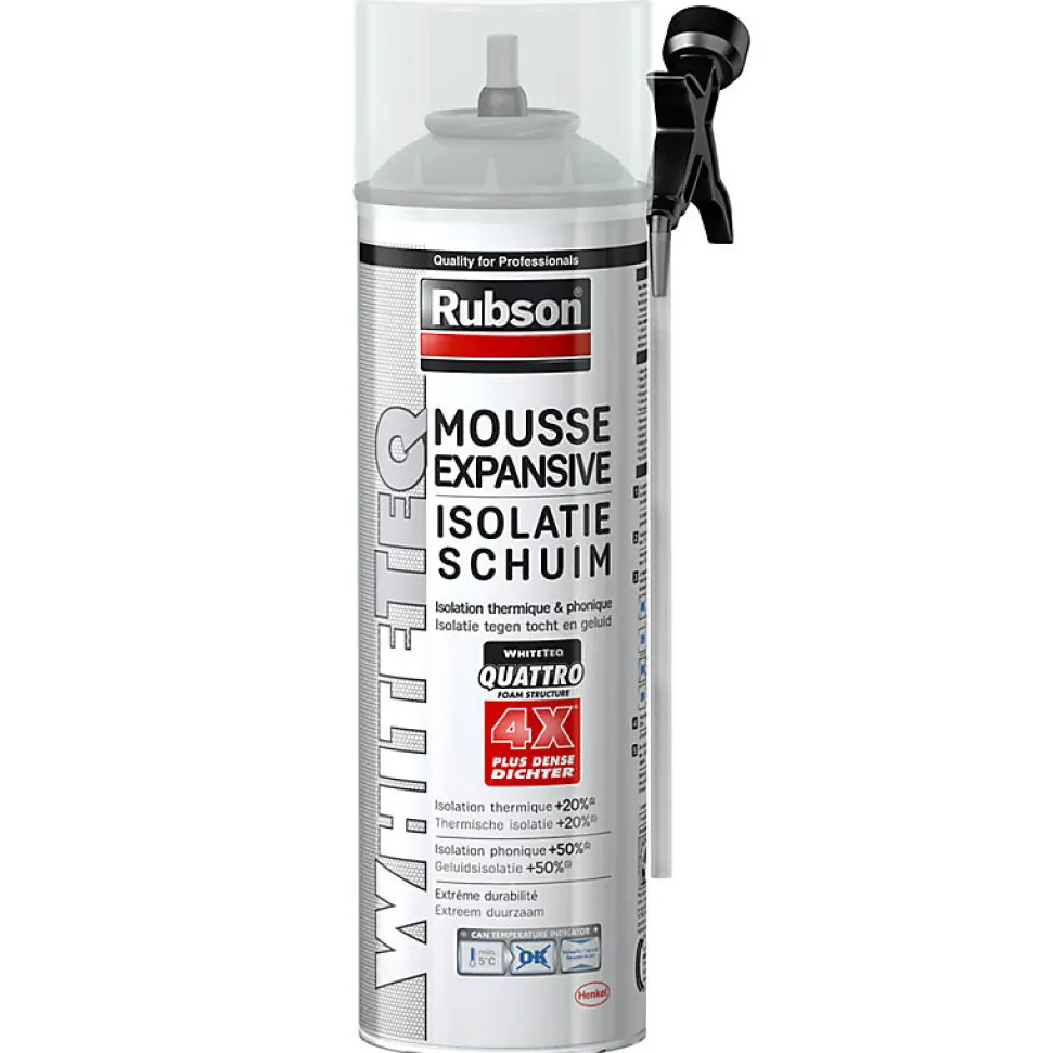 12x aerosols mousse PU expansive 500ml RUBSON WhiteTEQ