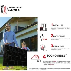 Xanlite - Panneau solaire Kit Home 250W, IP67, Onduleur WIFI, Câble 3m - ENKHOME250W