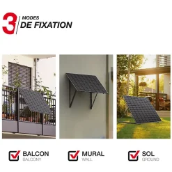 Xanlite - Panneau solaire Kit Home 250W, IP67, Onduleur WIFI, Câble 3m - ENKHOME250W