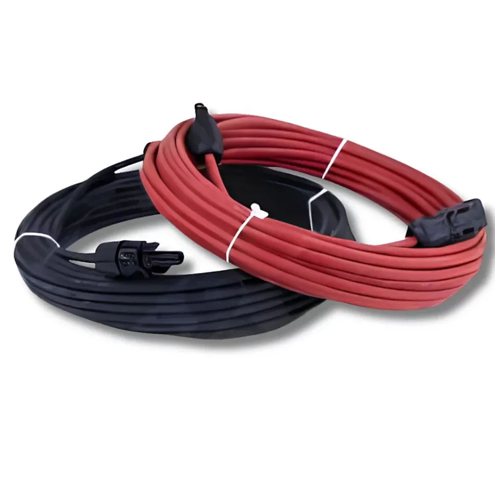 2x10m Allonge câble solaire 4mm² - MC4 - (Noir - Rouge)