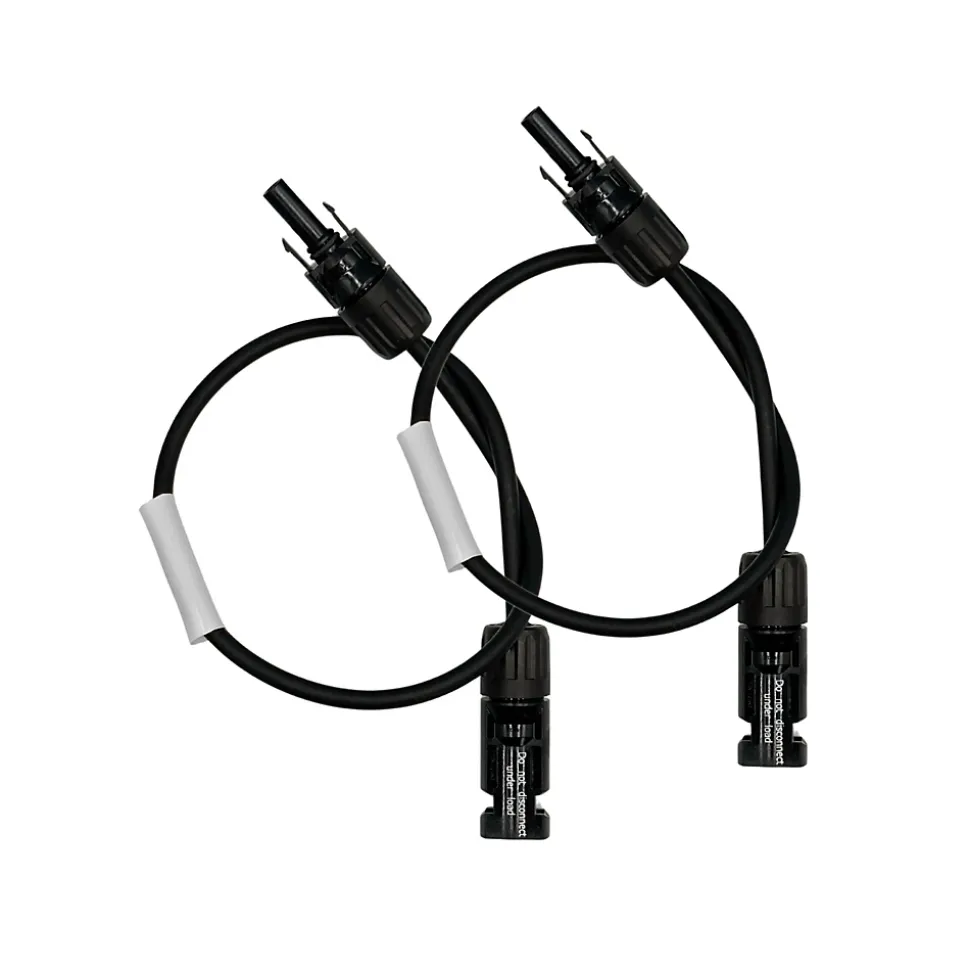 2x0,5m Allonge câble solaire 4mm² - MC4 - (Noir - Noir)